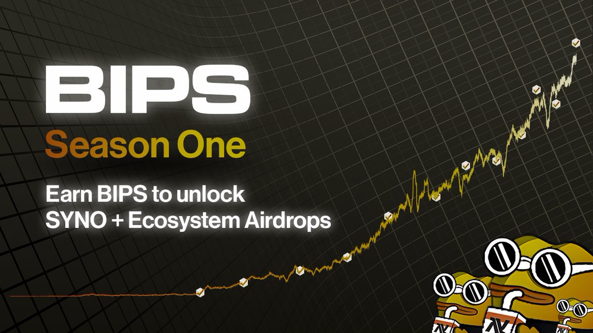 We're launching BIPS: A system to fairly distribute $SYNO and various ecosystem token allocations to users. Think of it as a 1 stop shop for earning multichain ecosystem rewards. Allow us to explain (It's quite simple & fully transparent). ⬇️