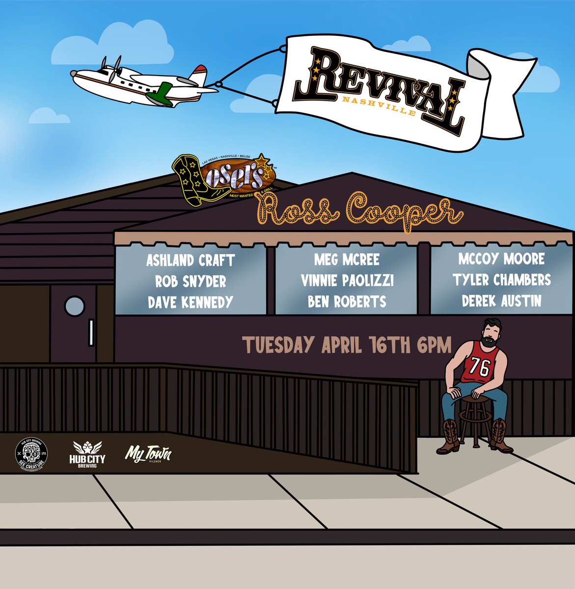 REVIVAL615's tweet image. 4/16 at 6pm at @LosersBar