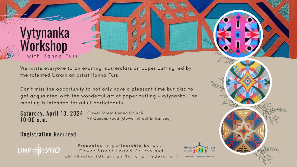 🎨 We invite everyone to an exciting masterclass on paper cutting led by the talented Ukrainian artist Hanna Furs! 🖌️

Register Here: forms.gle/qEHohTFqGveuCv…

#WhatsUpAtGower #UCCan #ucceast