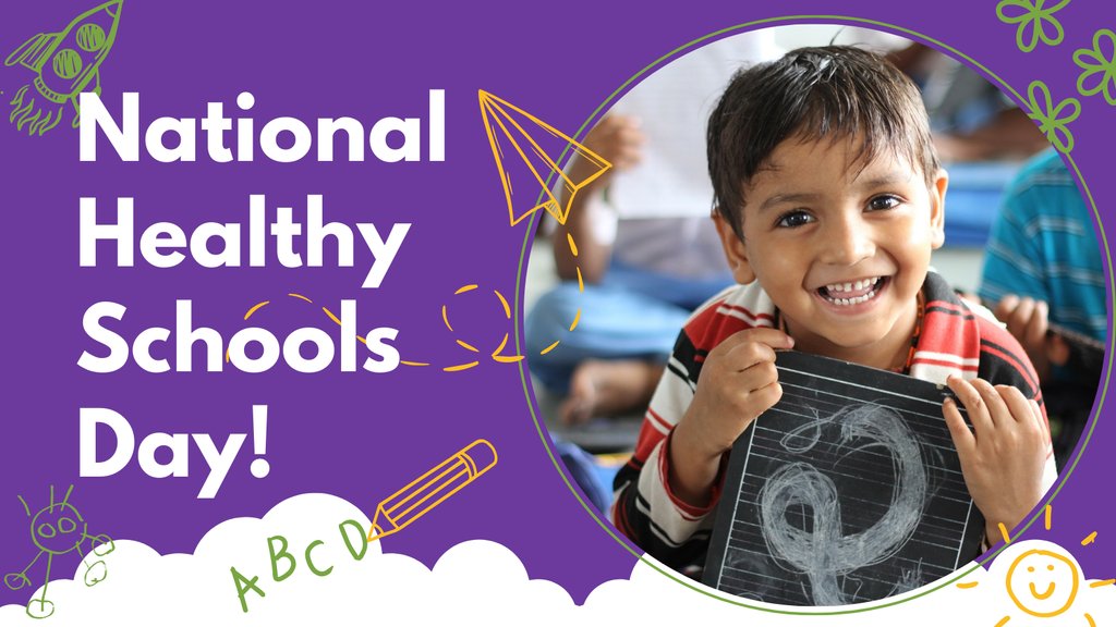 Happy 22nd #NationalHealthySchoolsDay! Let's empower our children with clean air, safe spaces, and a planet they can thrive in. Together, we can make every school a healthy haven! 🌱💚 #ChildrensHealth #EnvironmentalHealth