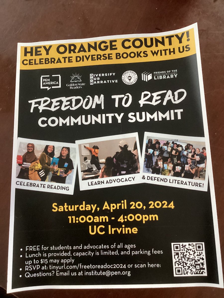 Attend if you are able. #FreedomtoRead