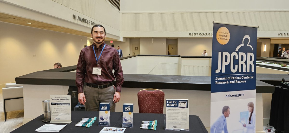 Come say hello to JPCRR at the @HCSRN conference in Milwaukee, take a free pen, and consider submitting your patient-centered article to our journal and/or becoming a reviewer for us! aah.org/jpcrr