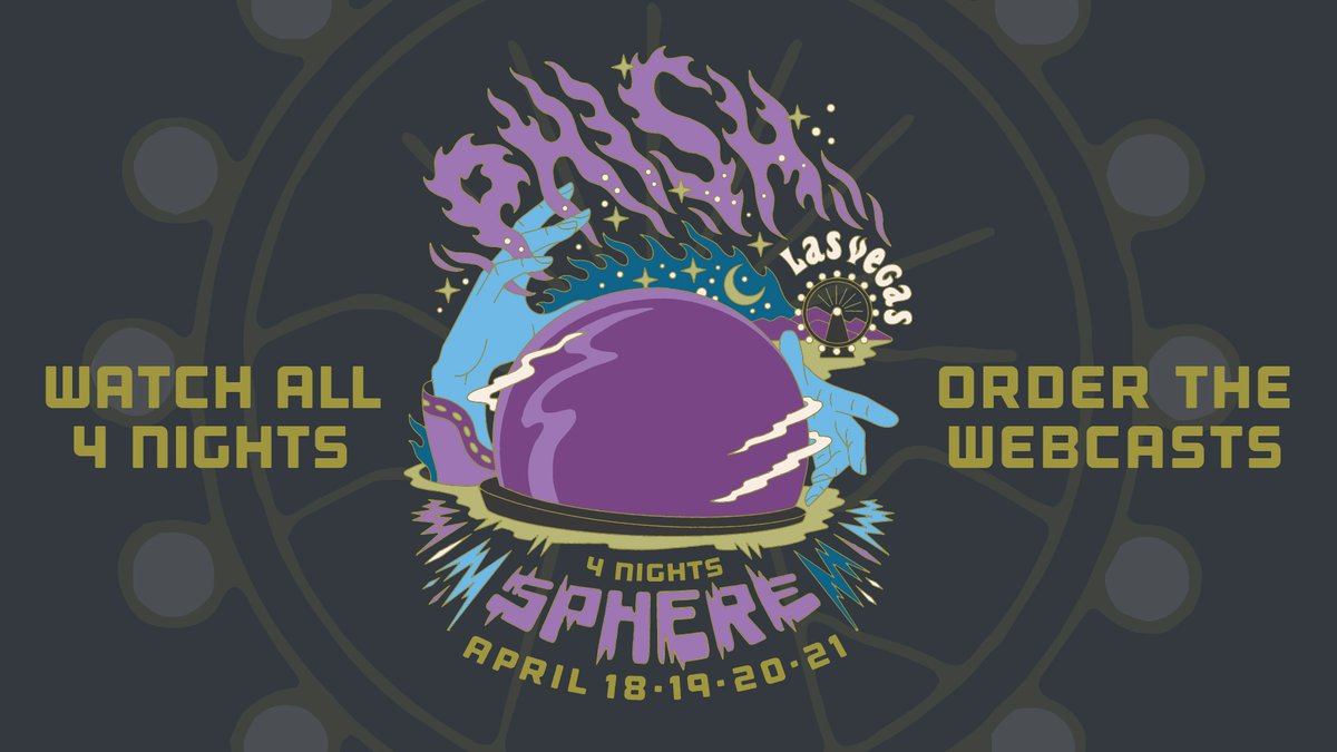 LivePhish.com will webcast all four nights Live From SPHERE 🌑 April 18-21. You can pre-order the webcasts now at webcast.livephish.com. Grab a 4-night Webcast Pass and save (and LivePhish+ subscribers get an additional discount).