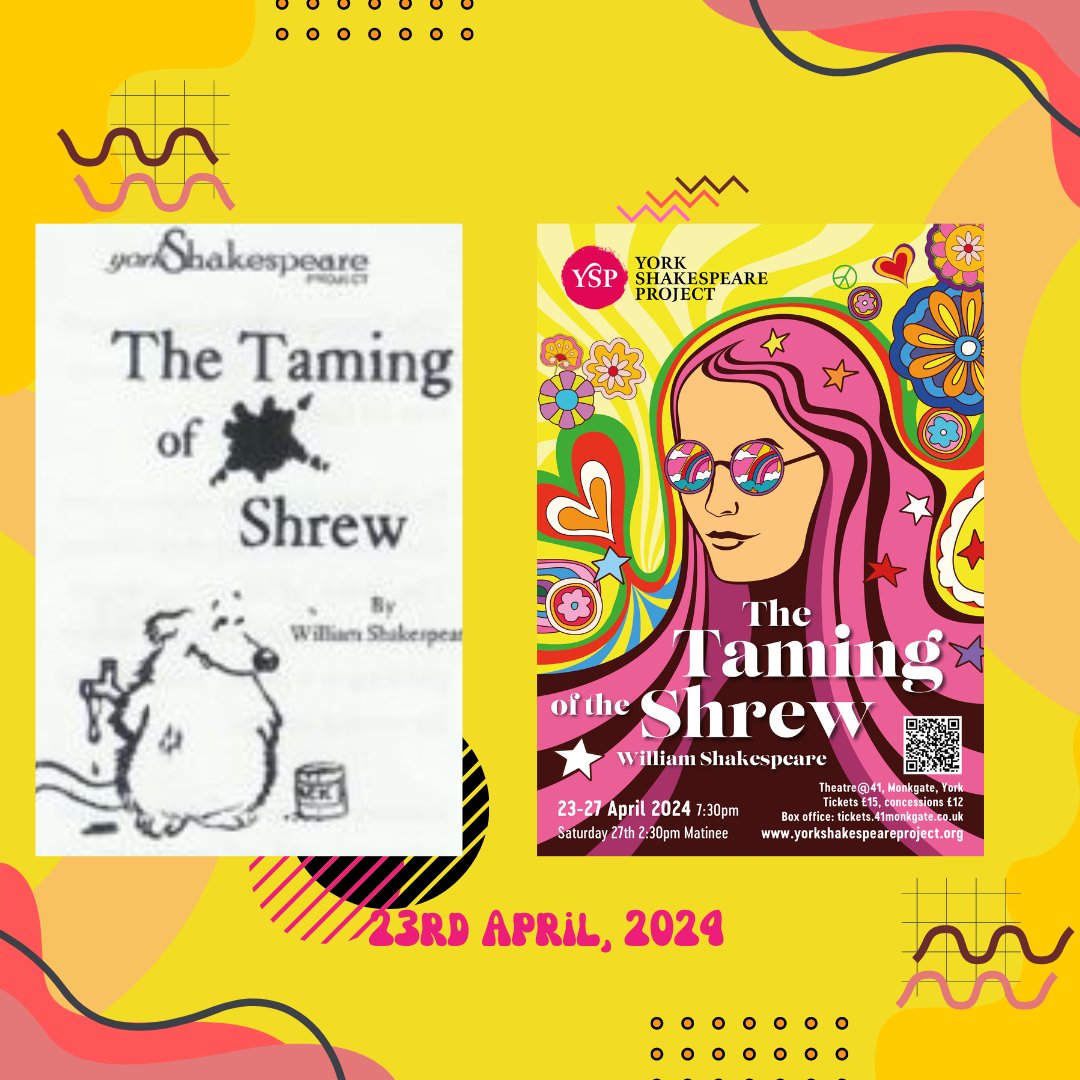 York Shakespeare Project (@yspyork) on Twitter photo Hello Shakespeareans,
Is #ThrowbackThursdays still a thing? We hope so as we are showcasing Paul Toy's #tamingoftheshrew poster with Maggie Smales #70sinspired version.
Tickets via <a href="/41monkgate/">Theatre@41</a>
#tamingoftheshrew #YSP #theatre41 #yorkinternationalshakespearefestival #yspyork Hello Shakespeareans,
Is #ThrowbackThursdays still a thing? We hope so as we are showcasing Paul Toy's #tamingoftheshrew poster with Maggie Smales #70sinspired version.
Tickets via <a href="/41monkgate/">Theatre@41</a>
#tamingoftheshrew #YSP #theatre41 #yorkinternationalshakespearefestival #yspyork