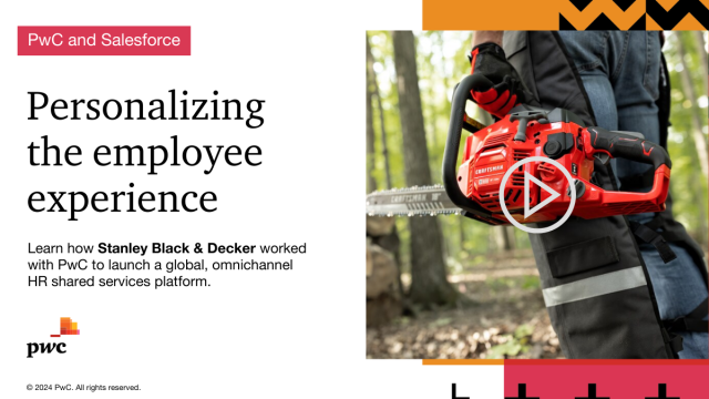 Hear from Stanley Black & Decker as they share about their transformative journey to launch a global, omnichannel HR shared services platform that supports employees in over 60 countries and 12 languages. pwc.to/3xv9U6g