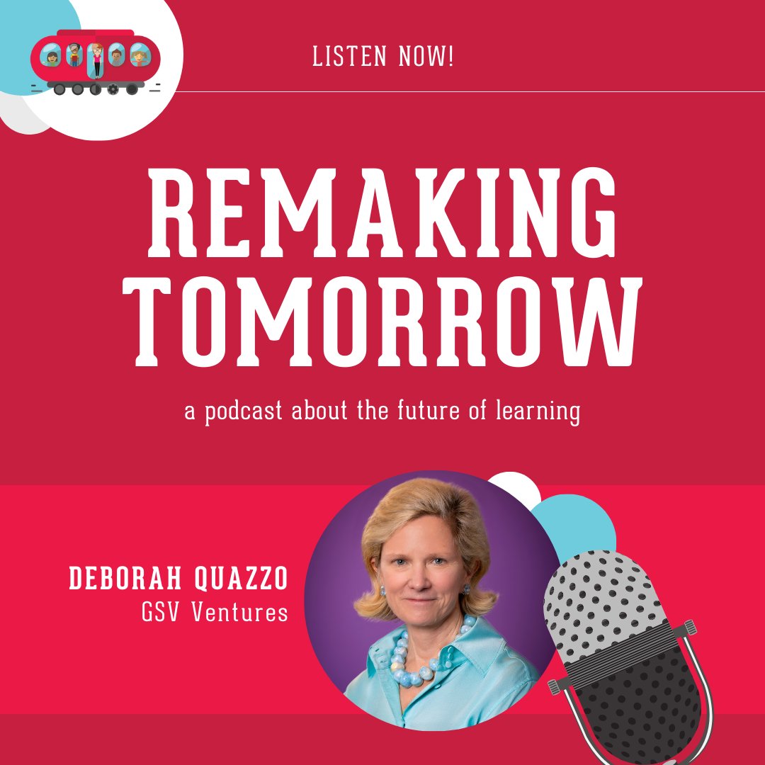 📢 NEW #podcast ‼️ With the 15th #ASUGSVSummit upon us, it's the perfect time to catch up with @deborahquazzo, managing partner of @gsvventures + co-founder of @asugsvsummit. Listen 🎧 now: remakelearning.org/remaking-tomor… #15YearsOfASUGSV @remakelearning @slbradio @When_You_Wonder