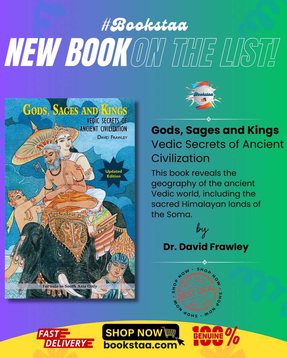BookstaaStore's tweet photo. 🛒🛍️#EpicDiscountsAwait 📖🆕'Gods, Sages and Kings' ✍️Dr. David Frawley
🌟🔮 Discover #Vedic Insights
🚀🕉️ Journey Vedic #Knowledge
🌌📚 Human #History
🛒💰 Buy now at https://t.co/JzLl1yhxoZ
.
.
.
.
.
#Bookstaa #BookstaaStore #BuyFromBookstaa #BuyOriginal #OnlineBookstore https://t.co/3FJVc1us0o