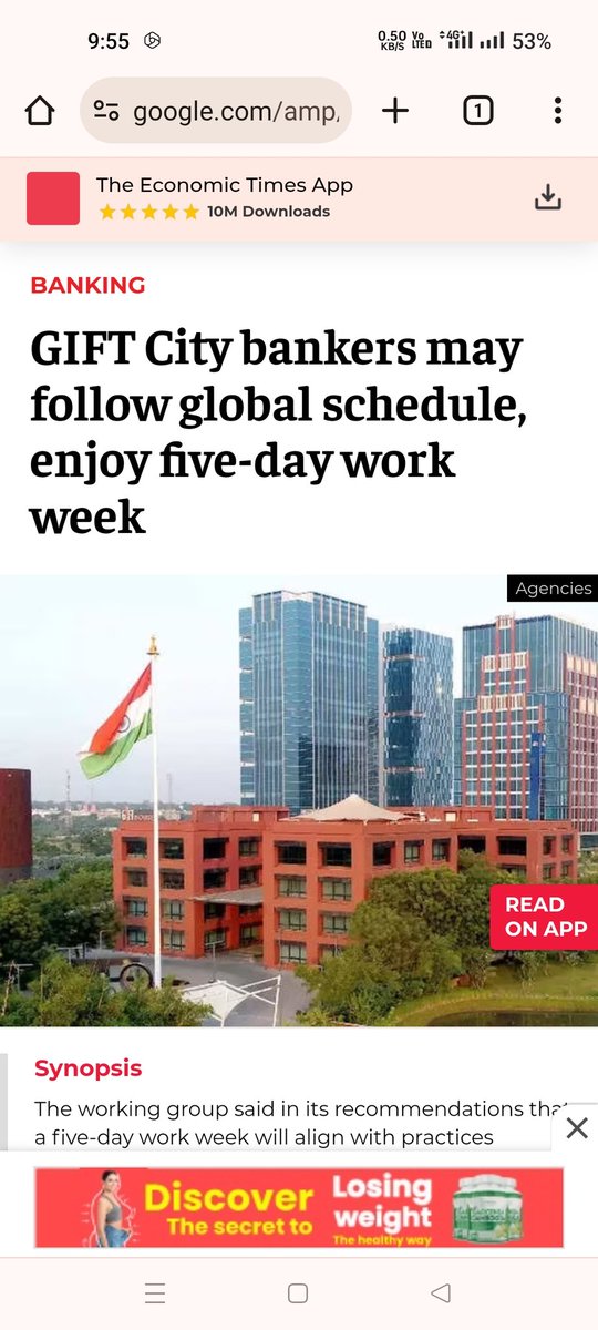 GIFT City bankers may follow global schedule, enjoy five-day work week

#5DaysBanking
बिनमांगे मोती मिले, मांगे मिले न भीख।