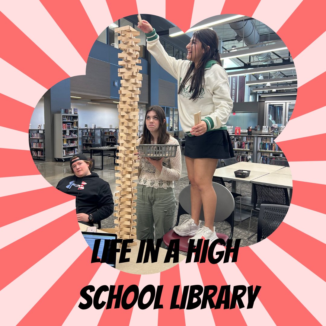 DHSWolvesLib's tweet photo. This is how we library @Davenport_HS ! #nationallibraryweek #schoollibrarymonth #txasl @techylibrarian1 @TxASL https://t.co/7AqEmqBb5i