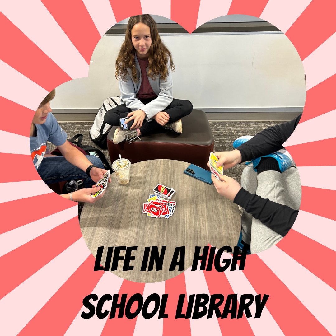 DHSWolvesLib's tweet photo. This is how we library @Davenport_HS ! #nationallibraryweek #schoollibrarymonth #txasl @techylibrarian1 @TxASL https://t.co/7AqEmqBb5i