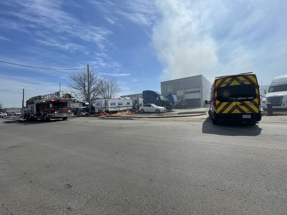 Firefighters are currently operating at a working fire in the area of Rutherford Road S. and Stafford Drive. Fire is contained to equipment on the exterior of a commercial property. Road closures in effect in the area. @ChiefBoyes @BPFFA1068 ^NR