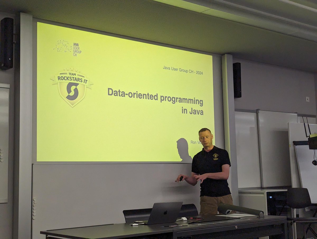 Learning and having fun. Ron Veen talks about Data-Oriented Programming with Java at JUG Switzerland.