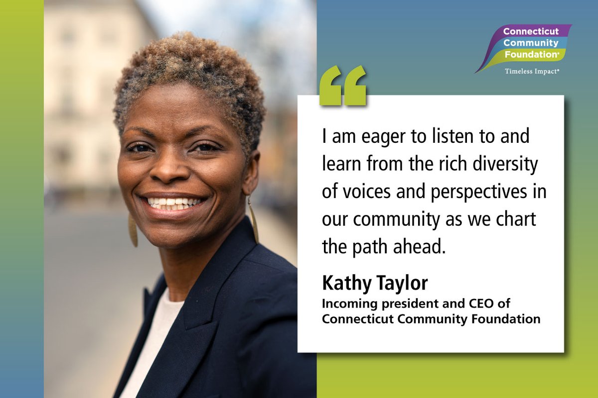 We're happy to announce Kathy Taylor as our new president and CEO! Kathy brings a wealth of insight and dedication to her new role. Click the link to read our full announcement. conncf.org/new-chapter-be… #waterburyct #litchfieldhills #connecticut