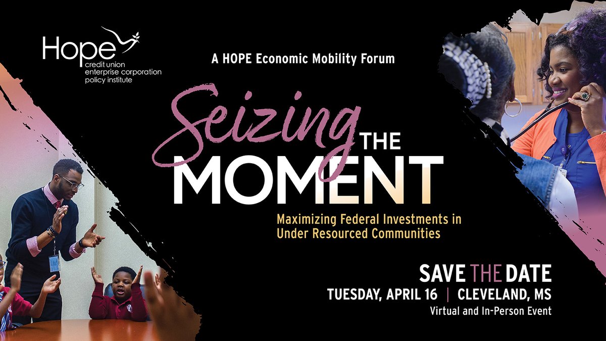 📢 SAVE THE DATE: HOPE Economic Mobility Forum in Cleveland, MS!

🗓️ : 4/16/24
🕒: 9:00 AM – 3:00 PM
📍: Virtual & In-Person

Reserve your spot & spread the word!
🔗ow.ly/to1450RbyZl 

#EconomicMobility #ClevelandMS #CommunityDevelopment