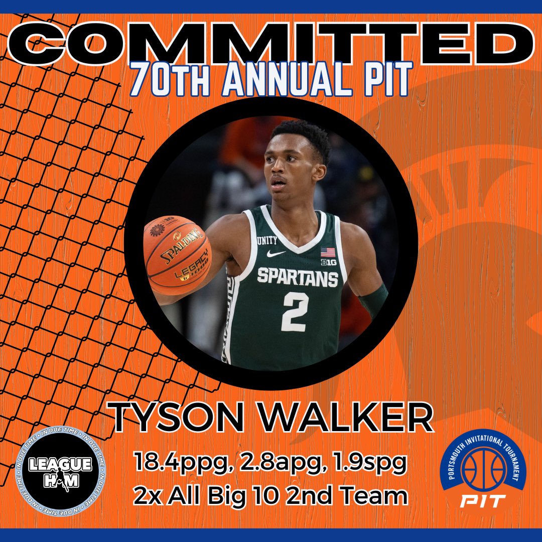 First player of today’s slate joins us from @MSU_Basketball & the @bigten! Welcome Tyson Walker (@TysonWalker13) #PIT24