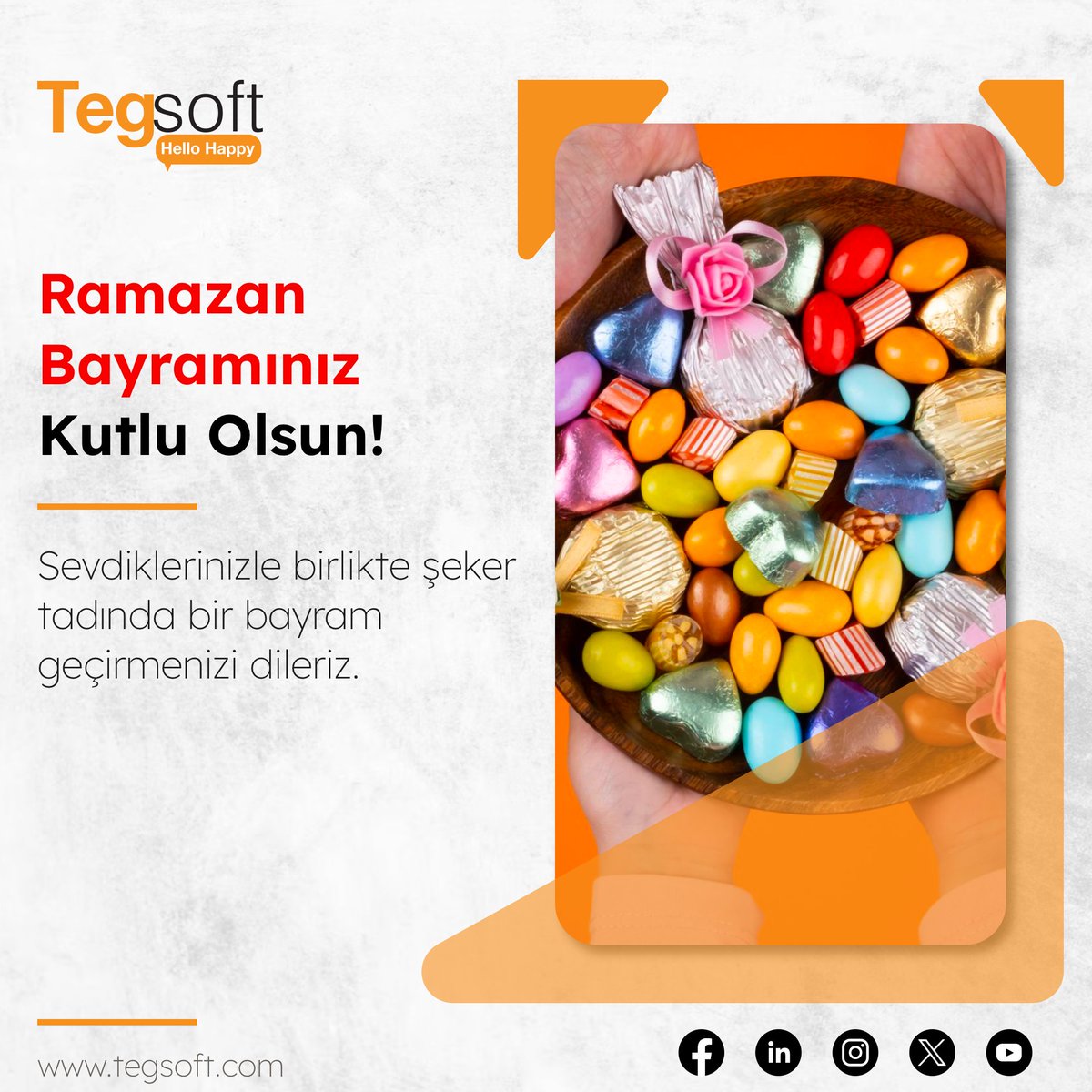 Sevdiklerinizle birlikte şeker tadında bir bayram geçirmenizi dileriz.

We wish you a holiday as sweet as candy with your loved ones.

#RamazanBayramı
#EidMubarak