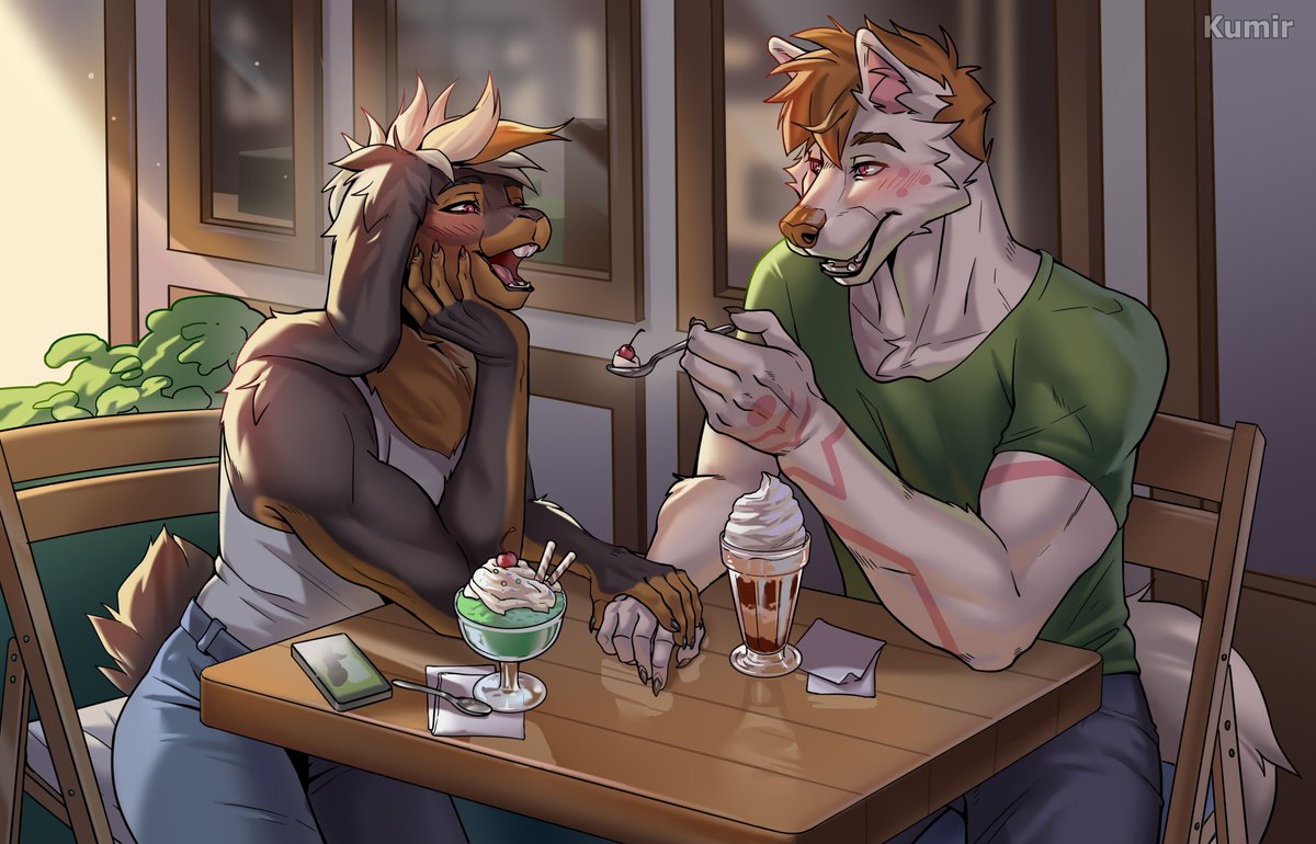 Imagine a fresh spring day, one of the first warm days after long winter. You and your love are at fav cafe - they released new dessert menu. Since you are regulars you're invited to try it and give a name - this moment is now a core memory.
How would you name these ice creams?