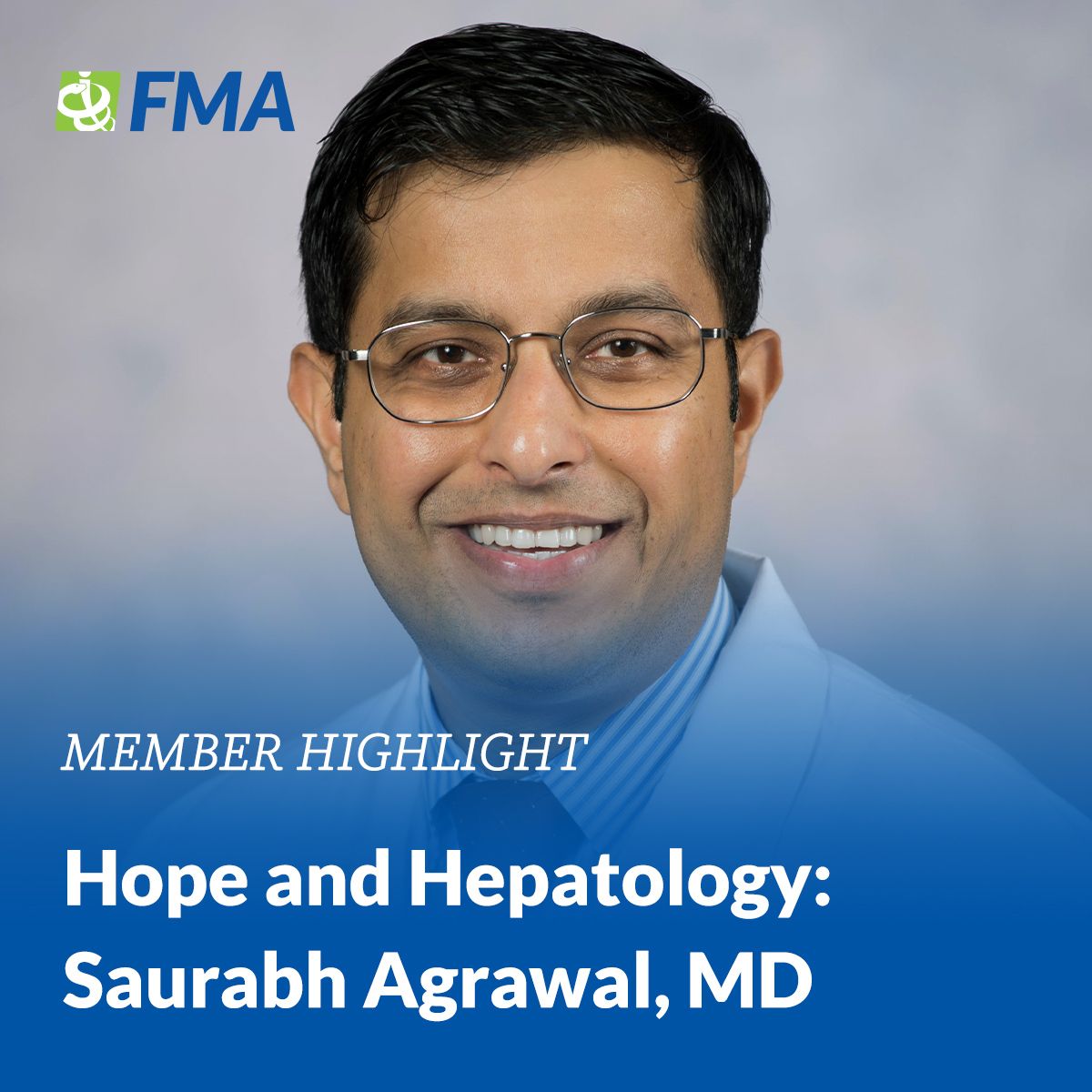 A member of the FMA's Physician Leadership Academy class & Medical Director of Tampa General Hospital’s (TGH) HPB & Liver Tumor Program, Saurabh Agrawal, MD's decision to specialize in liver transplant hepatology was one of hope for patients: buff.ly/3VNE6Ul