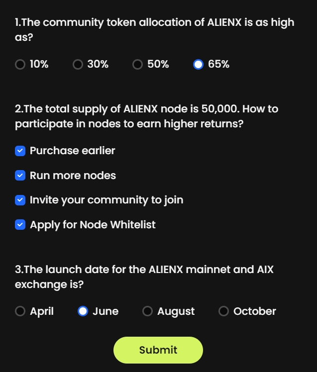 It's $AIX Airdrop Farming season! <a href="/ALIENXchain/">ALIENX 👽⛓️</a> 
Nail some simple tasks and sign in each day for your shot at rewards.
alienxchain.io/airdrop?invite…
Use my code:tgDZbg
#arb #AirdropCrypto #zk