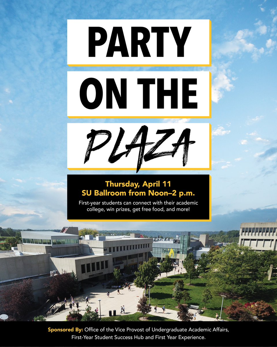 ‼️ LOCATION UPDATE ‼️ 

Thursday’s Party on the Plaza will now be in the SU Ballroom due to forecasted inclement weather! Spread the word and join us for the fun!