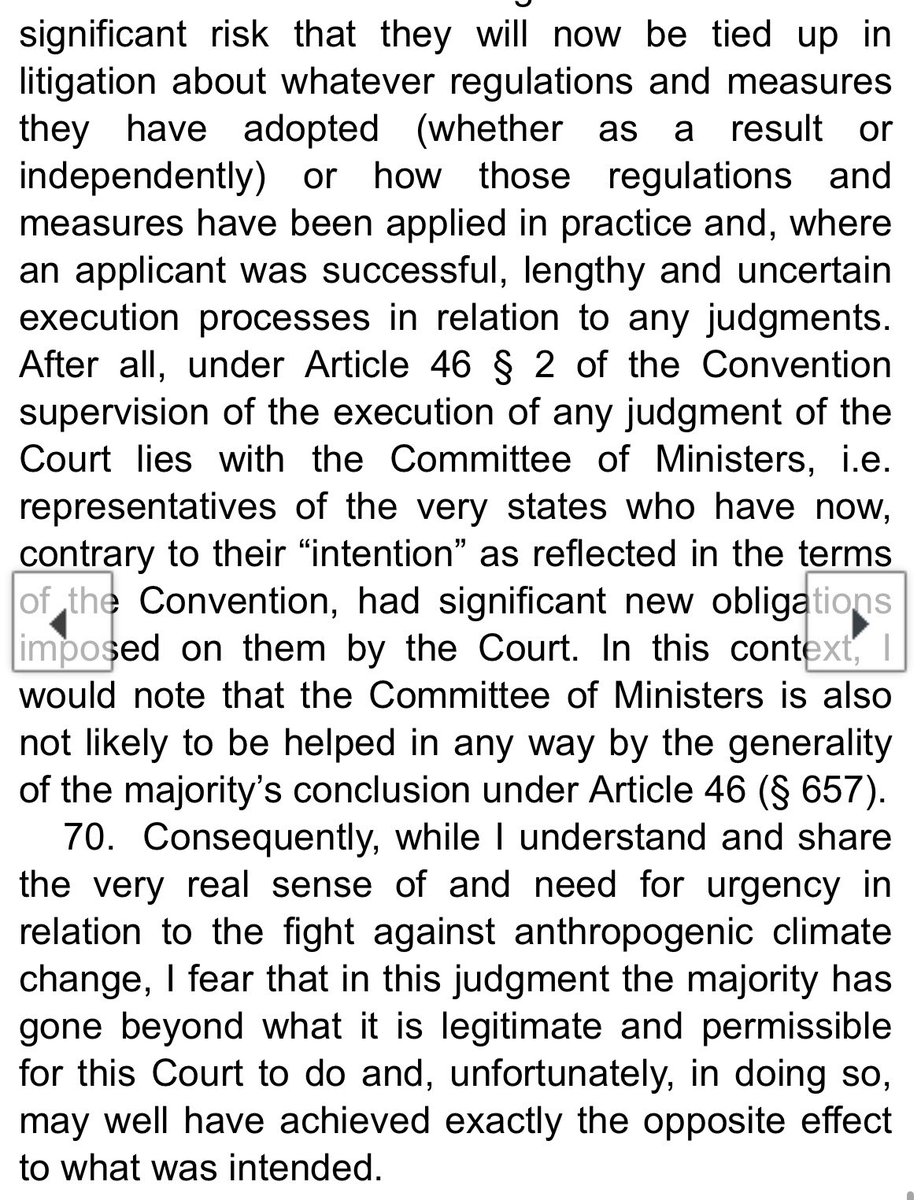 So too is the dissenting opinion from the British judge, Tim Eicke: “the majority has gone beyond what is legitimate and permissible for this Court to do.”