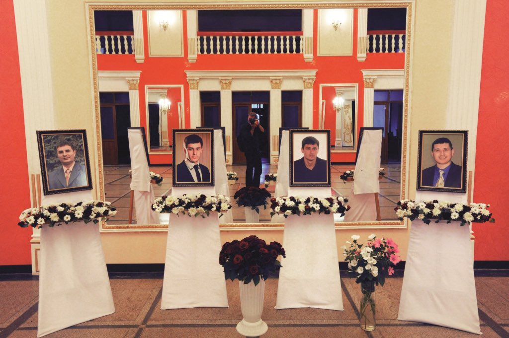 Hello @RepMTG! As a reminder who truly persecutes Christians in Ukraine, here is the story of four young Evangelicals from 🇺🇦 Slovyansk. Their names were Viktor. Volodymyr, Albert and Ruvim. They died a martyr death by the hands of “Russian Orthodox Army” after 🇷🇺 invaded Donbas…