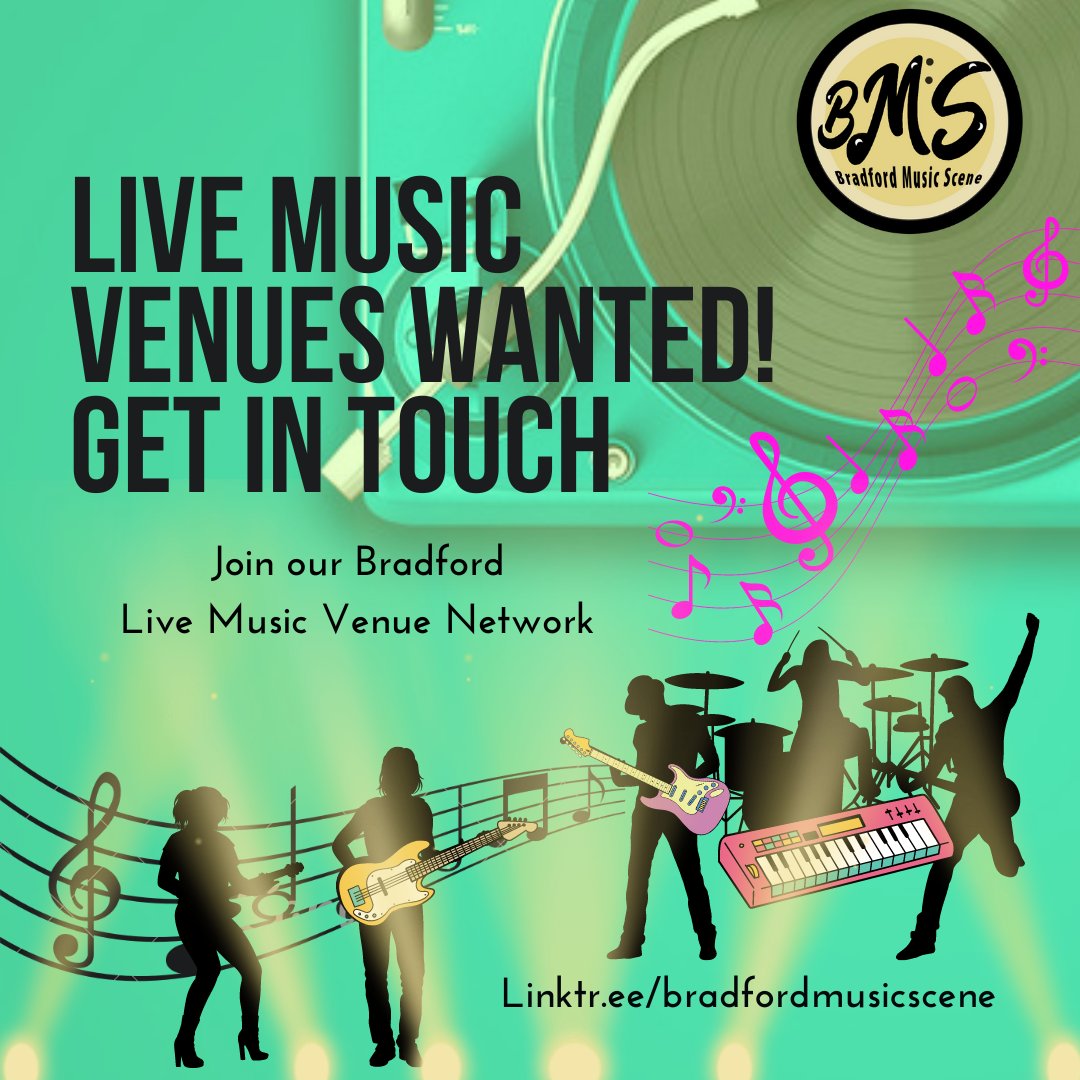We are looking to create a comprehensive list of all live music venues in the Bradford district, please get in touch/ tag your favourites 🙂 #bradfordmusicscene
