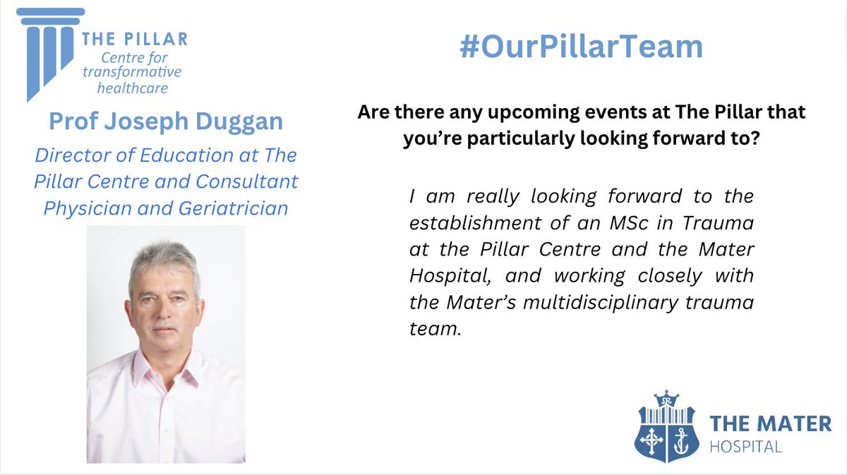 #OurPillarTeam's Professor Joseph Duggan speaks about upcoming events he is looking forward to @ThePillarDublin