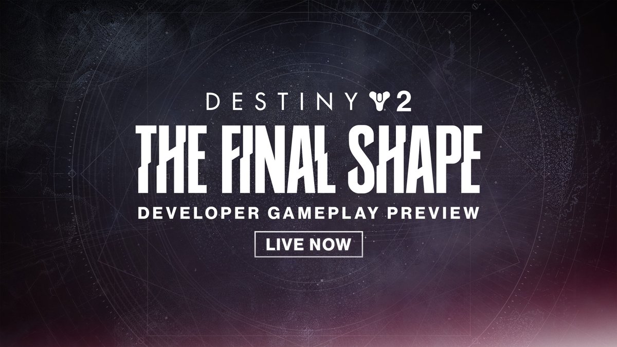 Join our development team to see the new updates arriving with Destiny 2: The Final Shape. Releasing on June 4, 2024. 📺 twitch.tv/Bungie