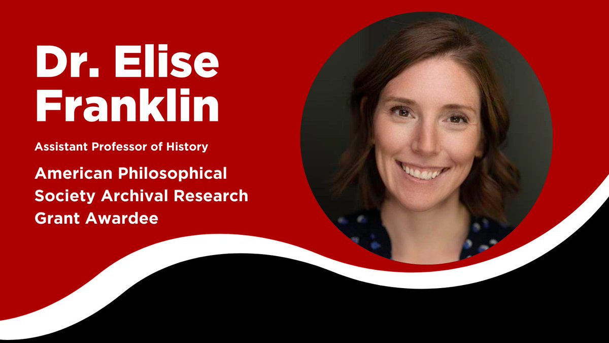 Huge congrats to @uoflhistorydept assistant professor, Dr. Elise Franklin, for being awarded a grant from the @AmPhilSociety! With this grant, Dr. Franklin will conduct archival research in France this summer for a new book project, Abduction in the Archives.