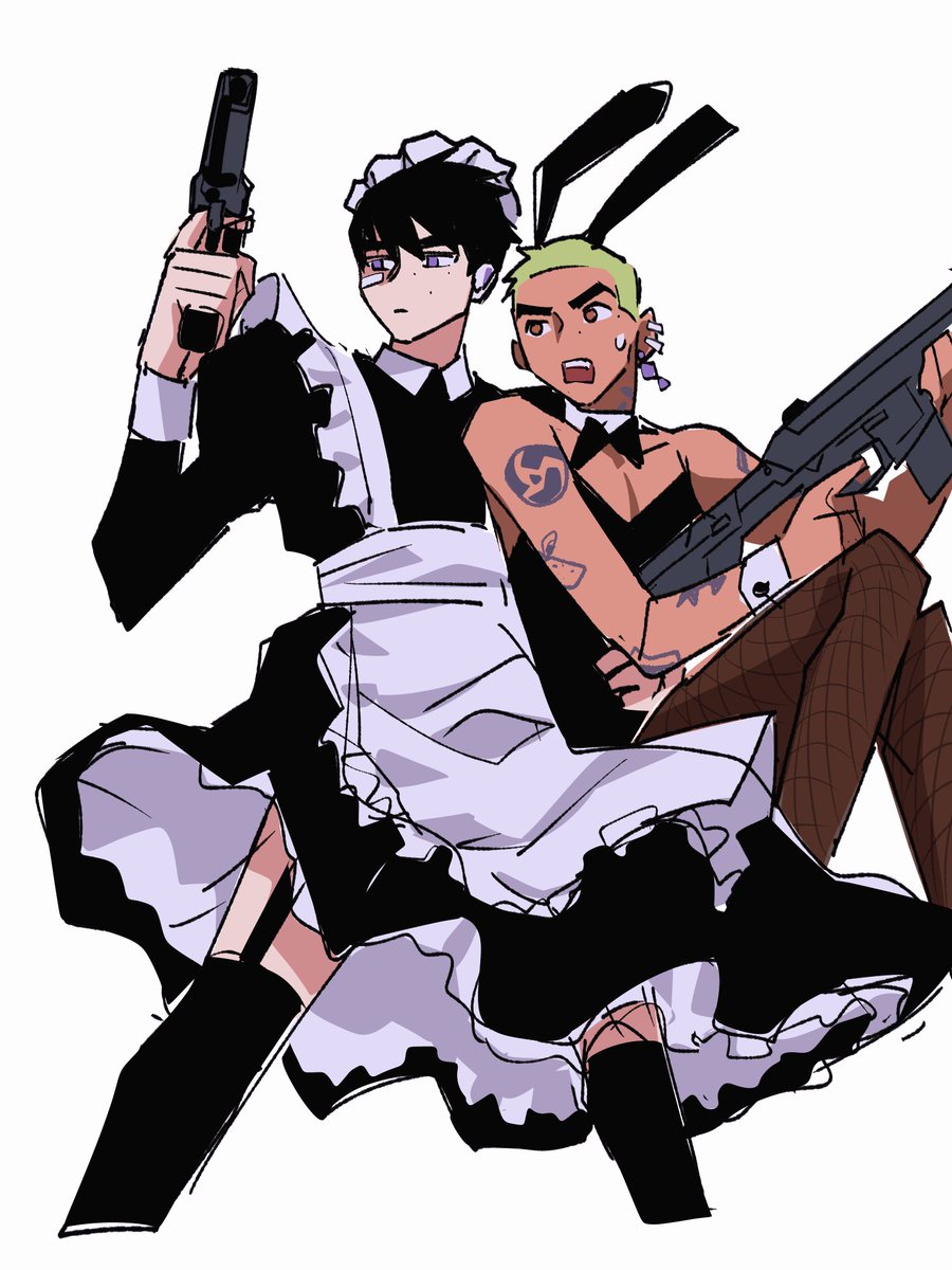 #isekko + clove 🤍🖤🐰