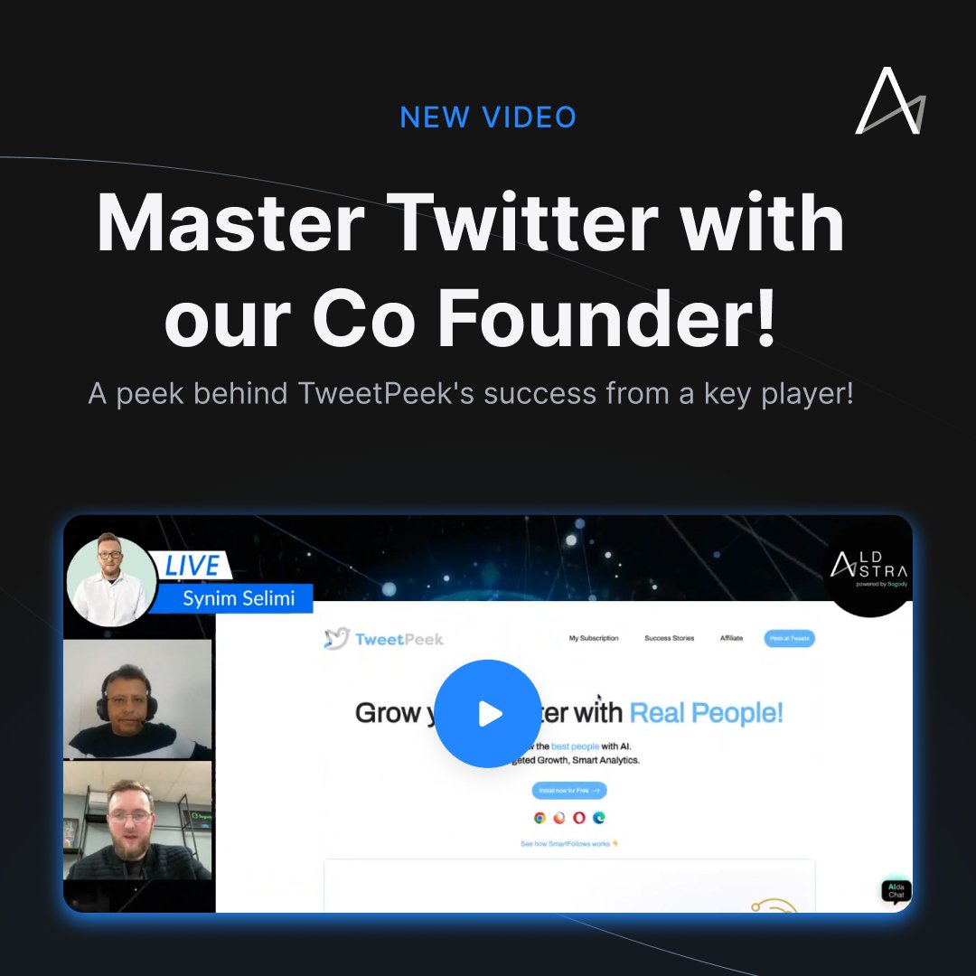 Ever wonder if you're missing out on a TweetPeek feature?

Dive in as our co-founder walks you through our handy features, showing you how to use them to grow your Twitter base effectively.

Perfect for both new and experienced Twitter users!

#TweetPeek #TechTutorial