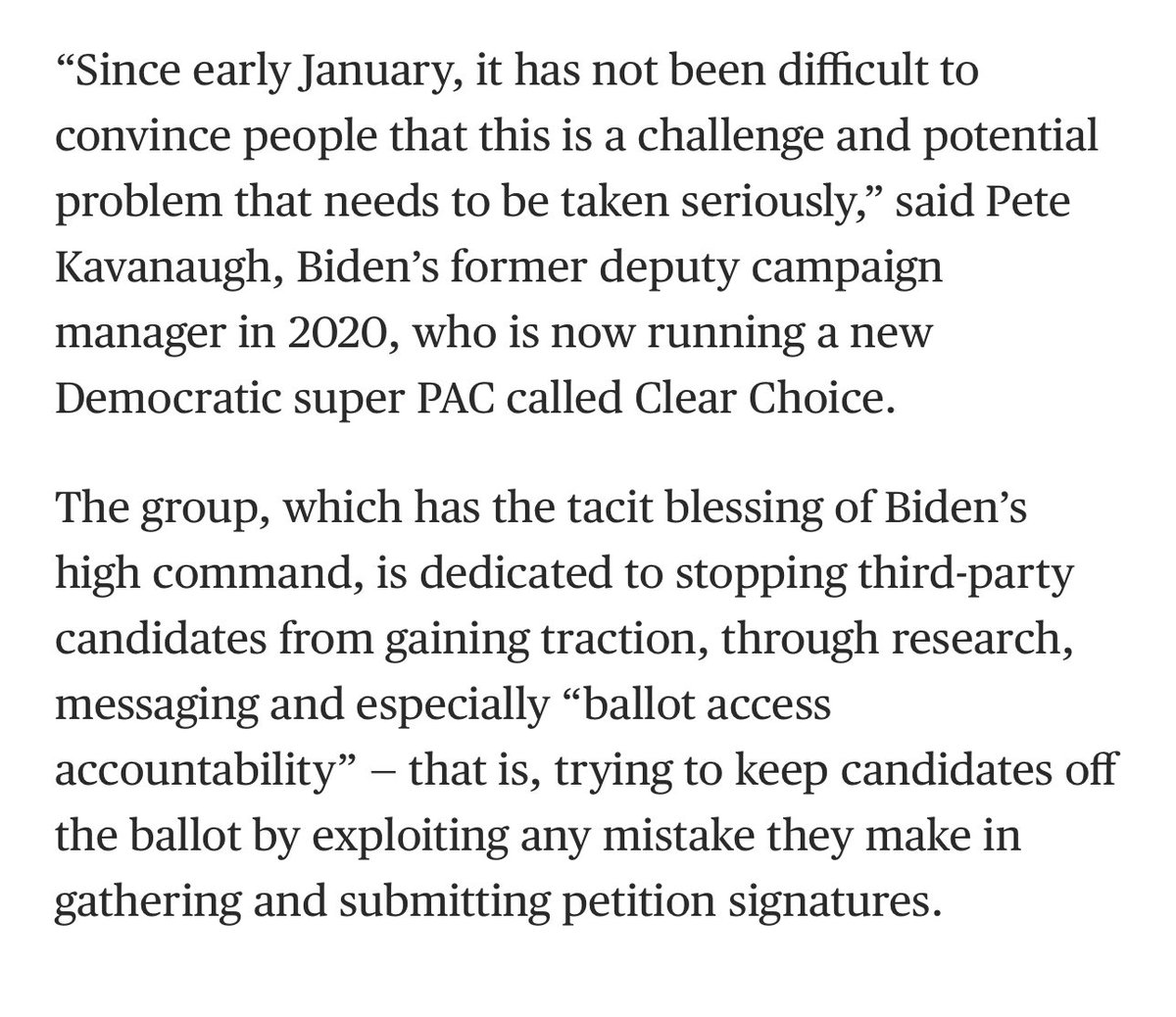 Democrats who call themselves defenders of democracy have: • Tried to remove Trump from the ballot • Tried to stop RFK from being on ballots As @WesternLensman says, it appears they think Democracy means Joe Biden running unopposed. Their idea of democracy is dictatorship.