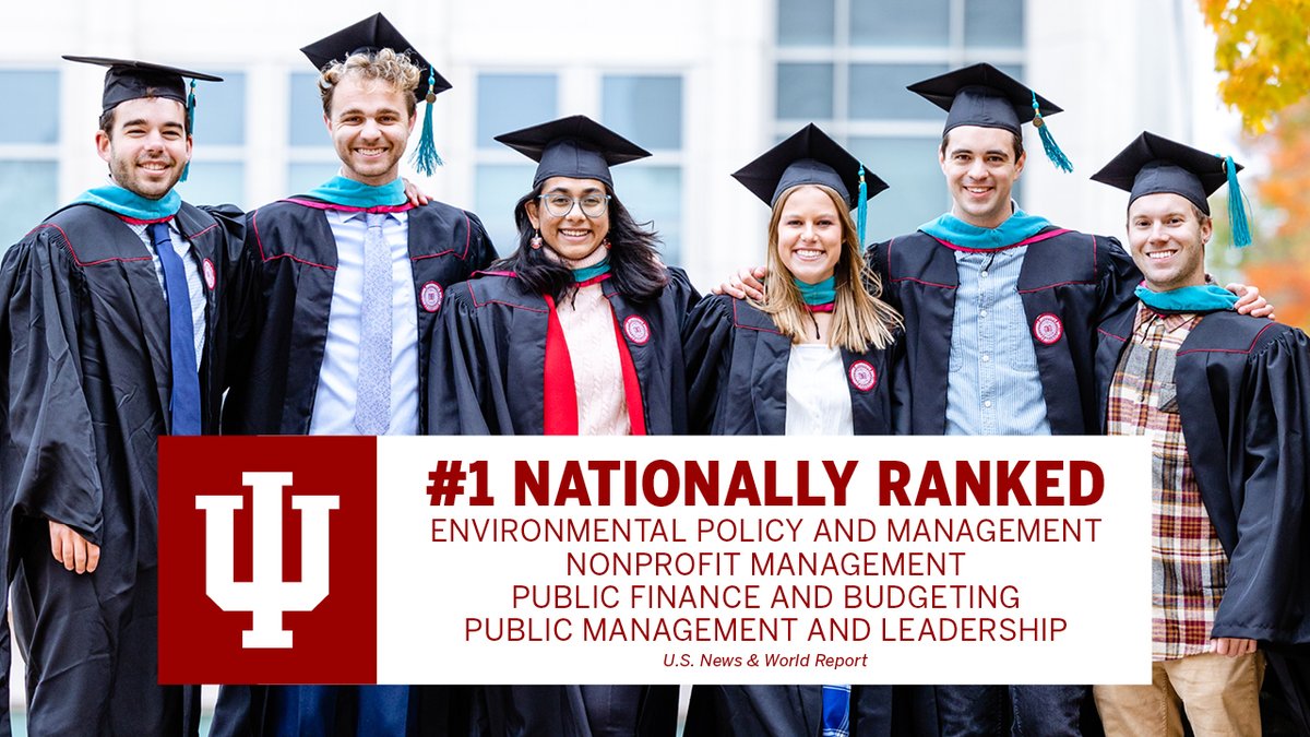 The latest U.S. News rankings of #BestGradSchools for public affairs were released, and we are thrilled to share that the O’Neill School maintained our No. 1 ranking in four of our specialties and secured eight spots in the top 10 nationwide. Read more: go.iu.edu/7ckf