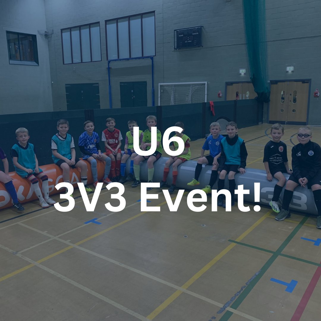 ⚽ U6's 3V3 Tournament! 📌Blackpool Sports Centre 📅13 April ⏲️12:00 to 2:00 Book now! tournify.uk/live/3v3u6bsc1