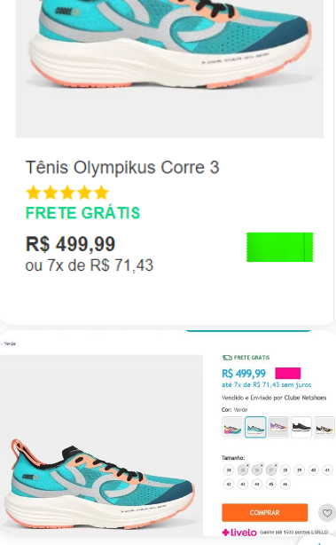 Como minha paciência acabou, a <a href="/Netshoes/">netshoes</a> fica me enrolando mandando olhar DM e pedindo 24 horas desde 05/04, quando publicou uma promoção de pontuação que muda de verde para rosa ao clicarmos no produto. Propaganda enganosa é uma das fraudes mais covardes contra o consumidor.