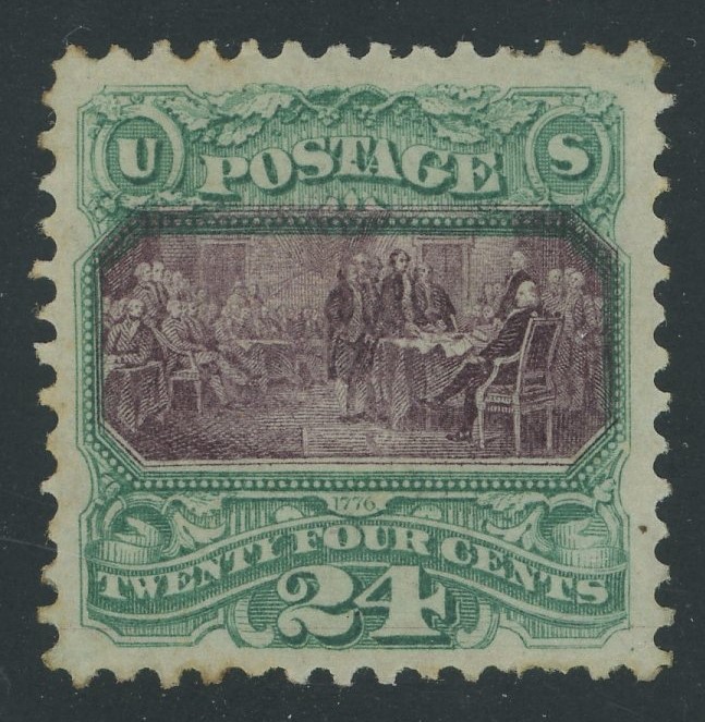 #philately #stamps Stamp of the day. USA 120 - 24 cent Declaration of Independence - grilled pictorial issue of 1869.