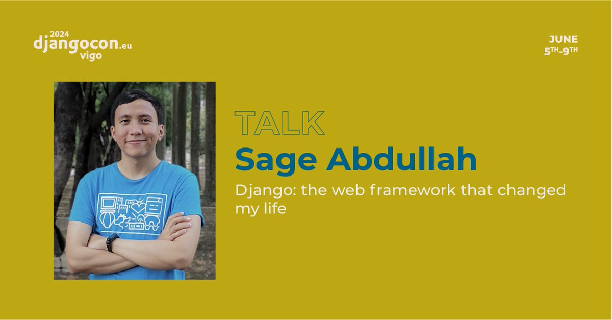 🎙️ TALK: Django: the web framework that changed my life by Sage Abdullah 2024.djangocon.eu/talks/schedule/ 🎟️ Grab your ticket: pretix.evolutio.pt/evolutio/djceu… #djangoconeurope #python #django #conference
