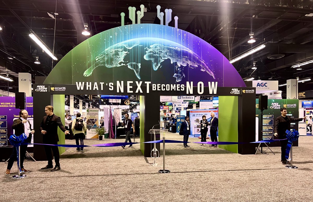 GlobalElecAssn's tweet photo. Don't miss the ribbon cutting for #IPCAPEXEXPO 2024 and #ECWC16, starting at 9:45 in Hall C Lobby https://t.co/K8obQMYNZf