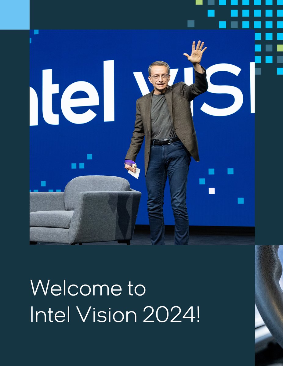 intel's tweet image. 🎤We’ve got some of the brightest minds in business and tech at #IntelVision 2024 ready to share insights on how AI is powering business optimization. We’re bringing #AI everywhere with @intel #silicon, #software, and services.

Watch here: intel.ly/3VMsyk9

#Intel