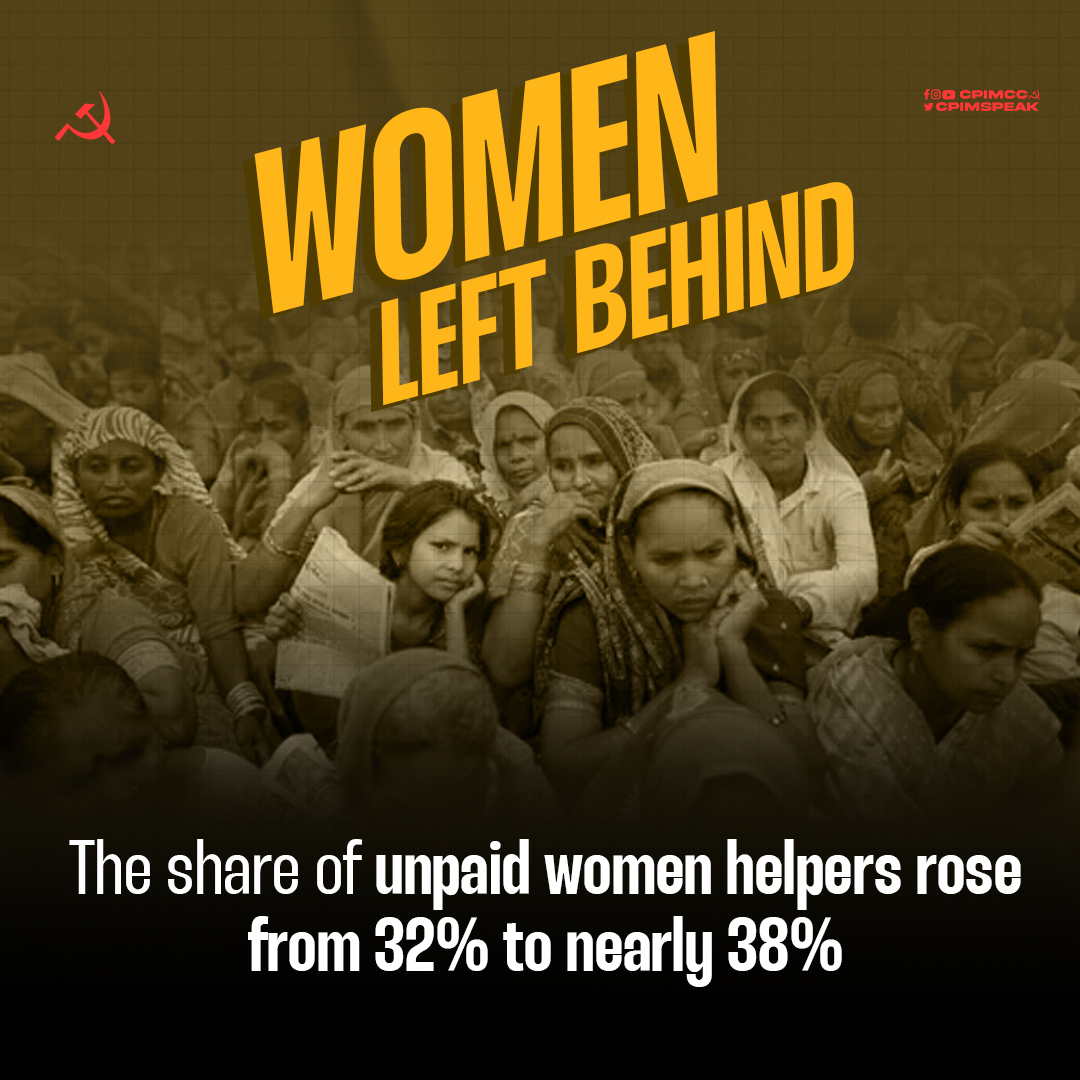 cpimspeak's tweet photo. Women have endured significant hardships under the Modi regime. Vote for the left to ensure equal opportunity for all and to address the challenges faced by women. https://t.co/4CwFQhkJl7