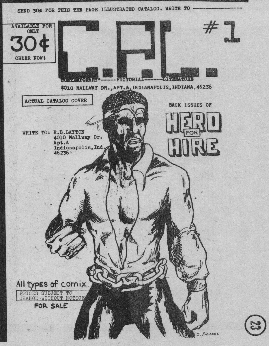 Here's an ad I think is particularly cool.  It's for the very first issue of Contemporary Pictorial Literature, or CPL, as it is/was commonly known.  It was published by future pro Bob Layton and it comes from the Buyer's Guide for Comic Fandom # 28, dated January 1973.