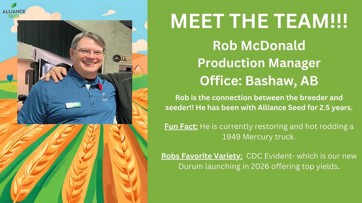Introducing Rob, the mastermind behind Alliance Seed's production process. #EverySeedStartsAStory #OurStory