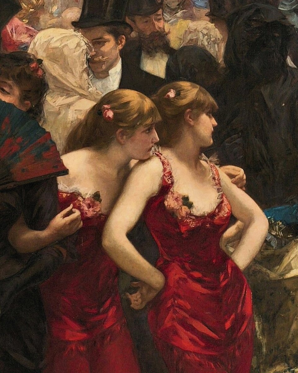 The Masked Ball. (1880) Charles Hermans. (1839-1924)🖌️🌹 Belgian Painter, Figurative.