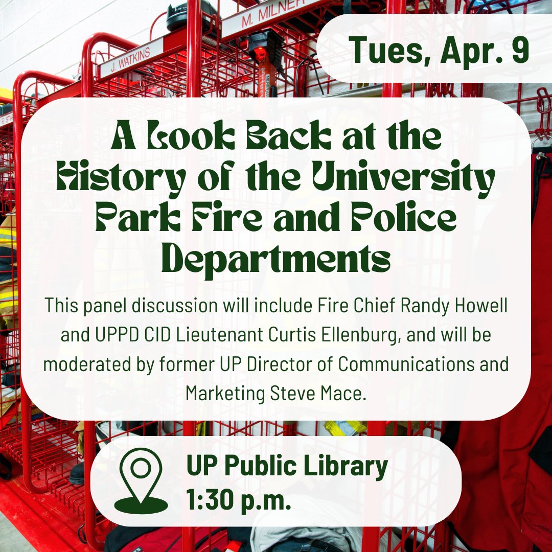 Join us at the UP Library at 1:30 this afternoon!