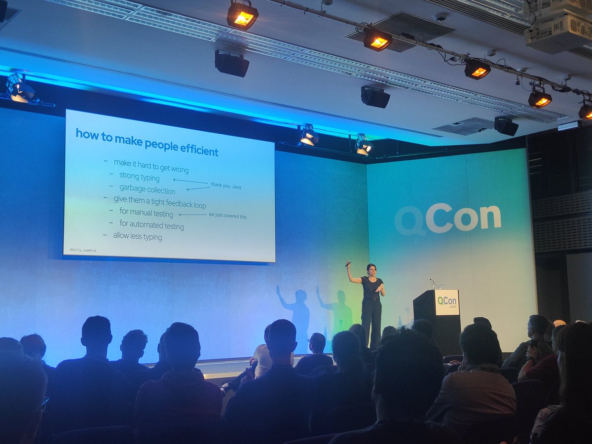 "Thank you, Java!" Fantastic talk from <a href="/holly_cummins/">Holly Cummins (holly_cummins@hachyderm.io)</a> on Quarkus. Looking forward to trying it! #QConLondon
