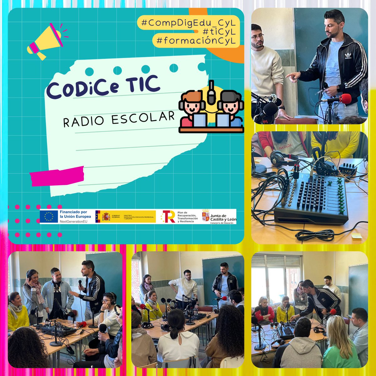 🎙️Formación del Proyecto CóDiCe TIC. Hoy, Radio escolar, en el @vvegaeducere de la mano de Sergio Merino de Frutos.

@educacyl @cfiebenavente #CompDigEdu_CyL #tiCyL #formaciónCyL