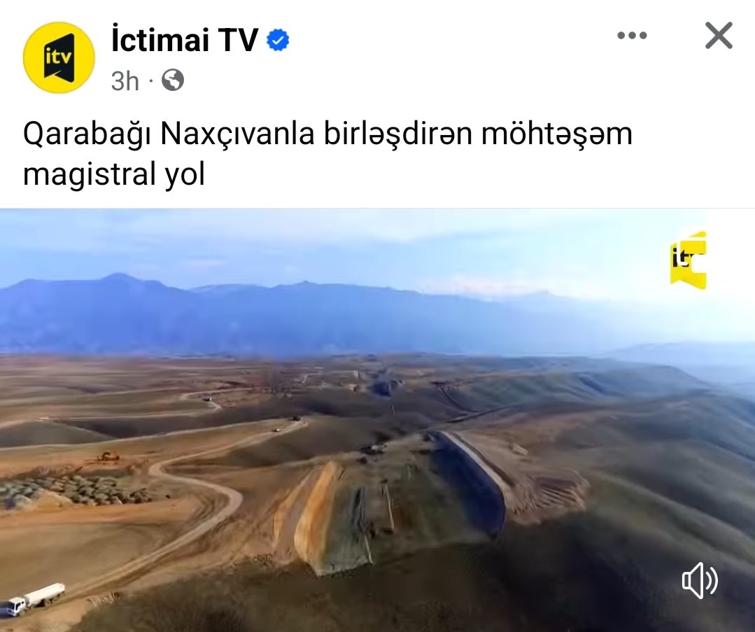 Azerbaijan's Public TV (state-owned) released another video about the 'road linking Karabakh to Nakhchivan', detailing about how the Zangezur corridor will function