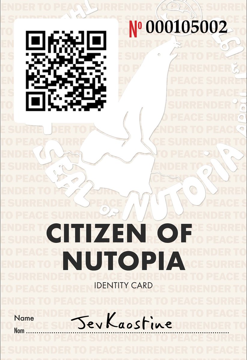 Forgot to post but here it is!
@seanonolennon @johnlennon @yokoono @CitizenNutopia #citizenofnutopia