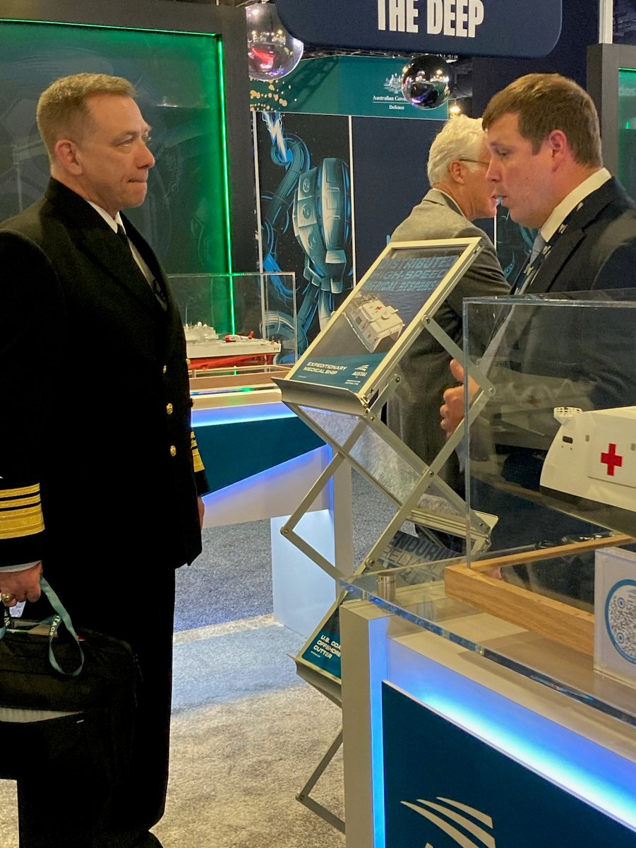 Proud to have hosted Vice Admiral James Downey, Commander, @NAVSEA, at our booth at @SeaAirSpace today. It was a privilege to discuss Austal USA’s commitment to innovation and shipbuilding excellence in support of the @USNavy.